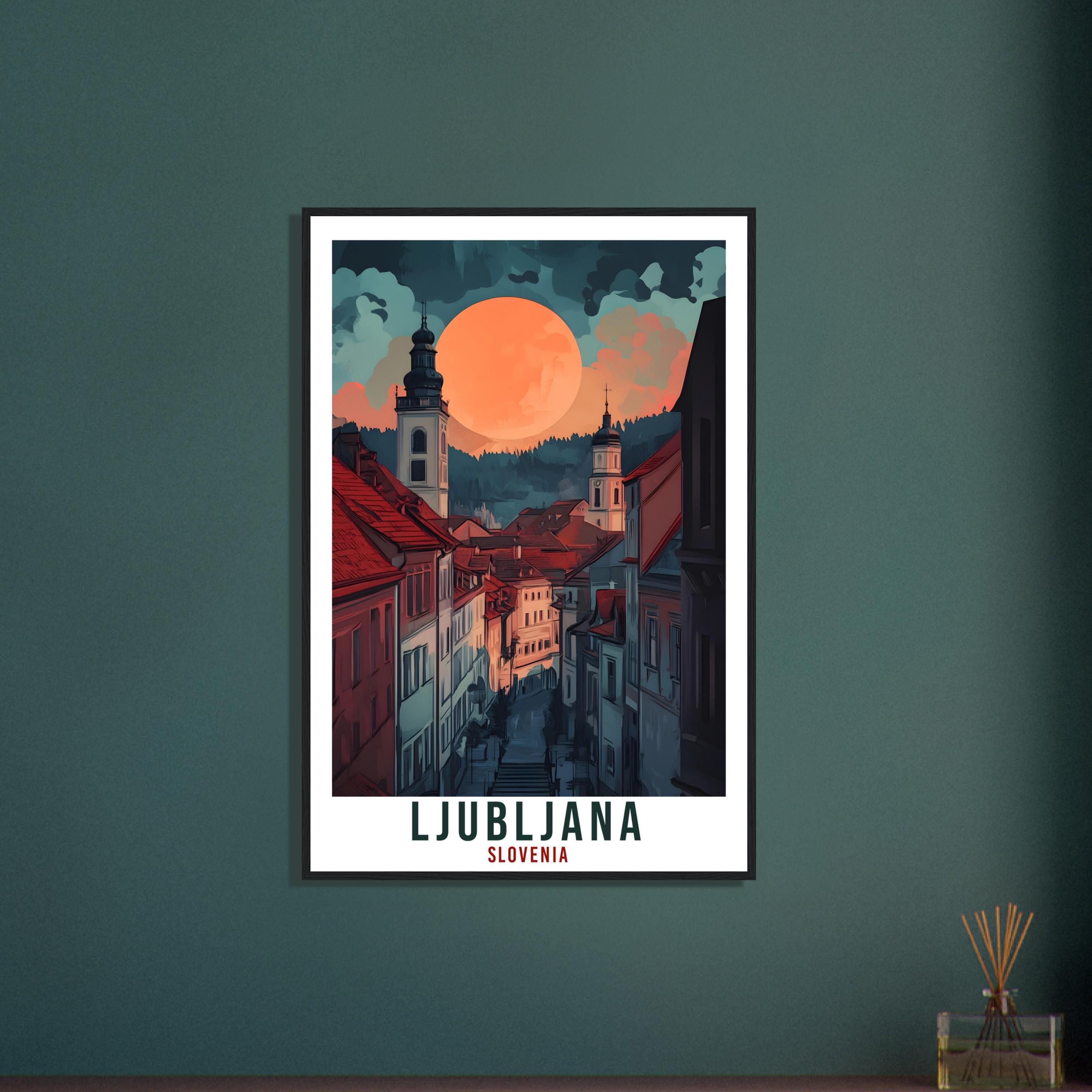 Ljubljana Travel Print Slovenia Decor Ljubljana Wall Art Gift Wall Hanging Art Lover Ljubljana Slovenia Artwork Travel Poster Slovenia Art