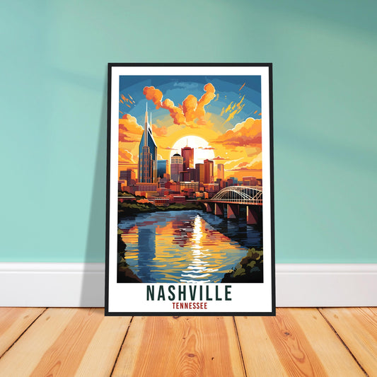 Nashville Travel Print Tennessee Home Decoration USA City Wall Art Gift Wall Hanging Art Lover Tennessee Artwork Nashville Travel Poster