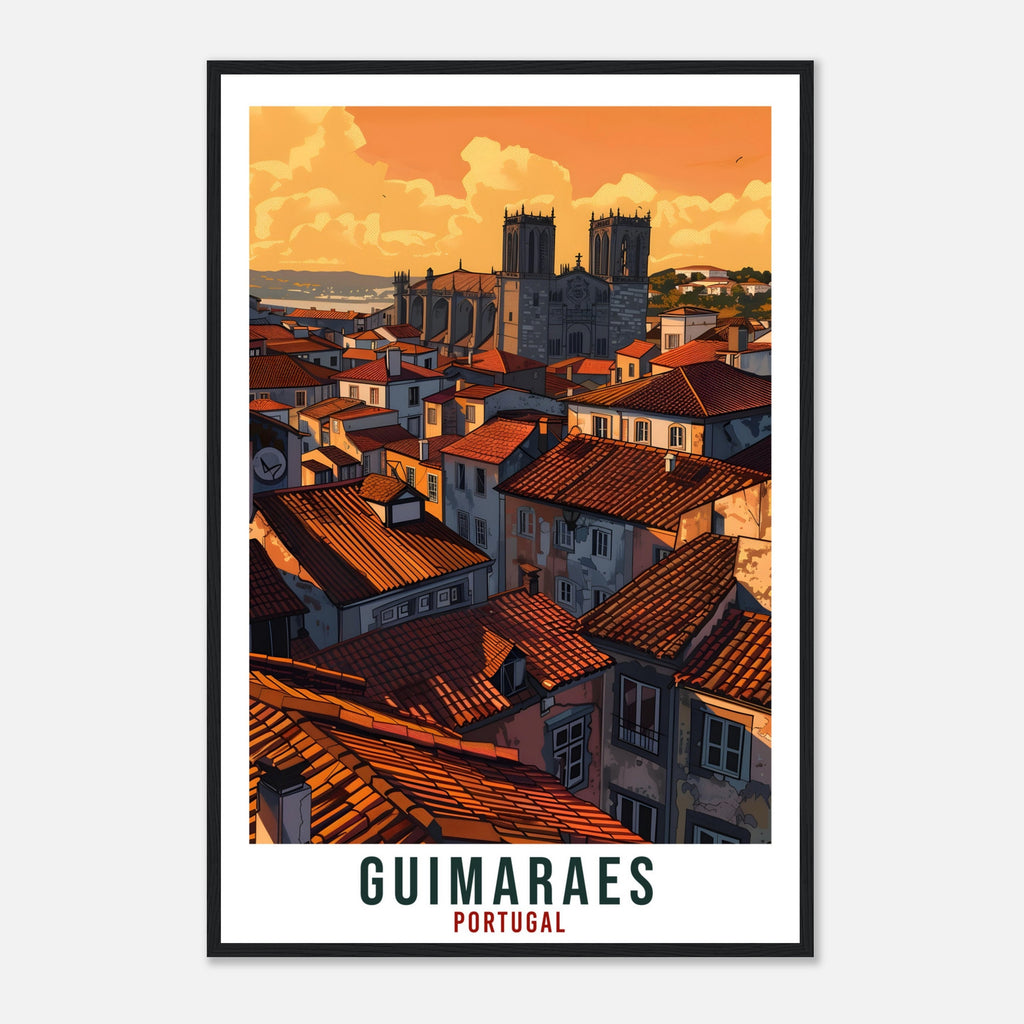 Guimaraes Travel Print Portugal Wall Art Wall Hanging Home Décor Guimaraes Gift Portugal Landmark Artwork Guimaraes Portugal Travel Poster