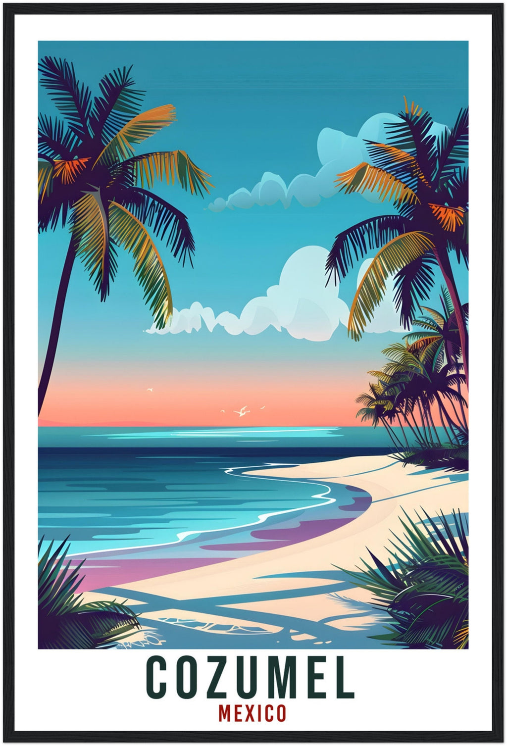 Cozumel Mexico Travel Print Mexico Wall Art Wall Hanging Home Décor Cozumel Gift Mexico Landmark Artwork Gift South America Travel Poster