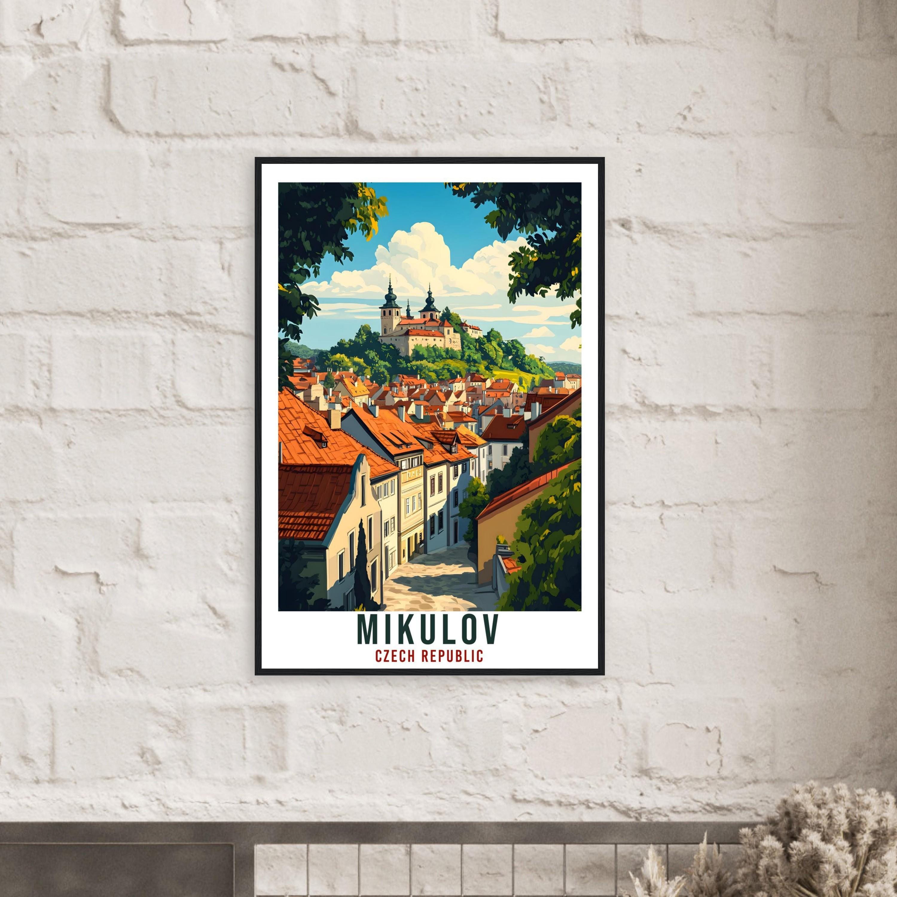 Mikulov Travel Print Czech Republic Home Decor Mikulov Wall Art Gift Wall Hanging Art Lover Mikulov Czechia Artwork Travel Poster Travel Art