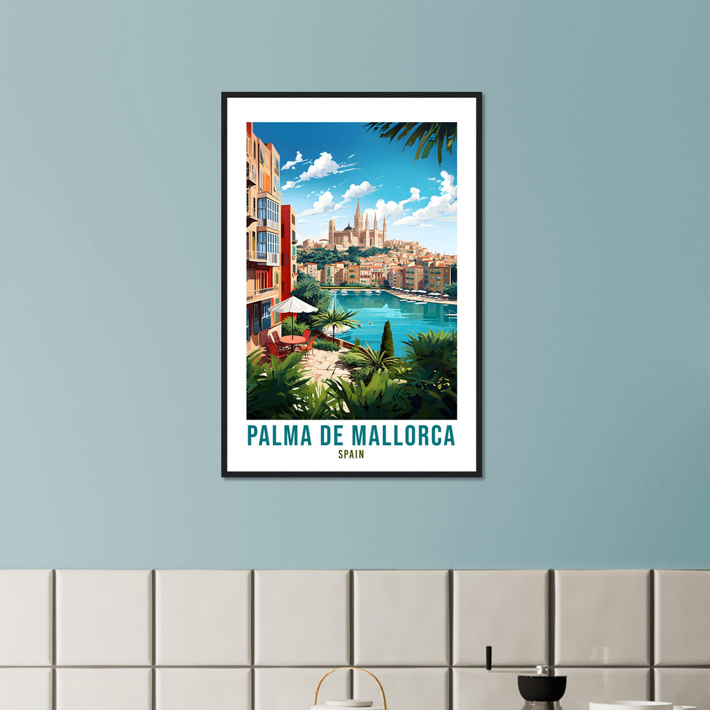 Palma De Mallorca Travel Print Wall Art Palma Wall Hanging Spain Gift Holiday Print Mallorca Art Print Palma Travel Poster Landscape Print