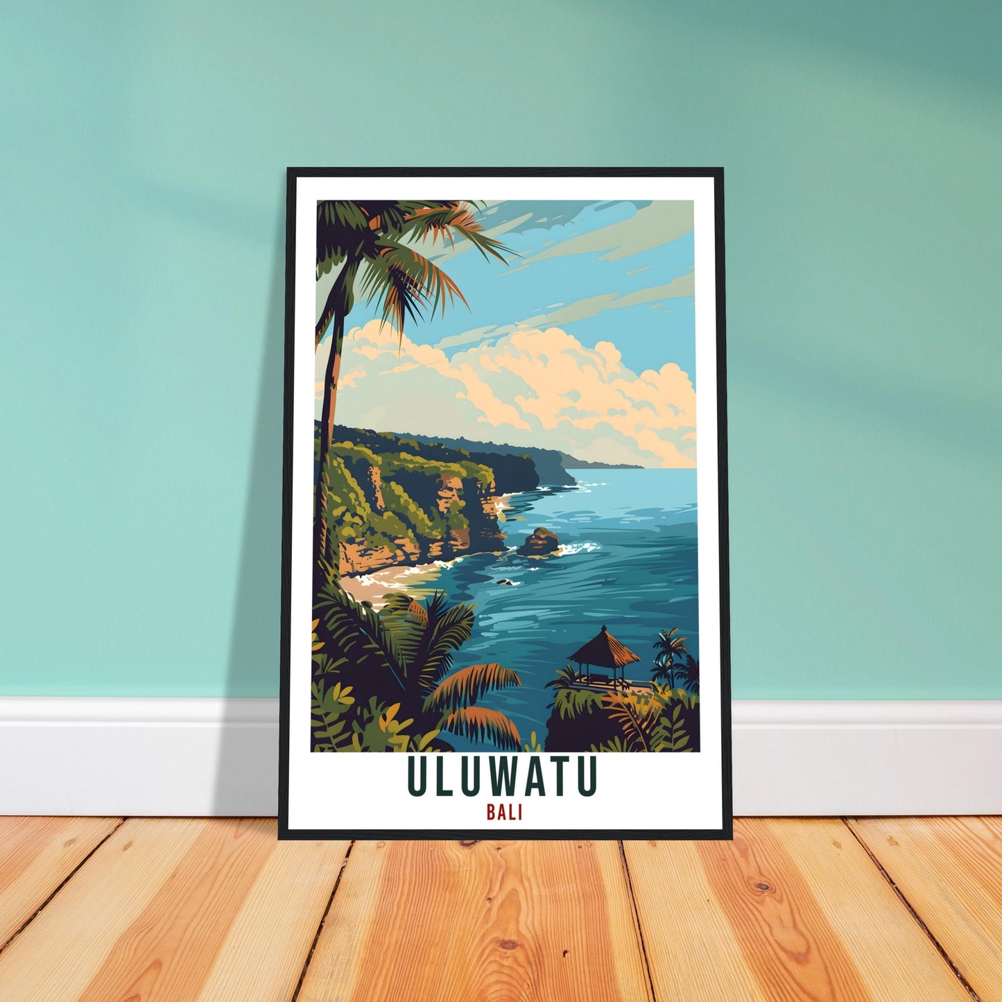 Uluwatu Bali Travel Print Bali Wall Art Wall Hanging Home Décor Uluwatu Gift Landmark Artwork Travel Art Indonesia Uluwatu Travel Poster