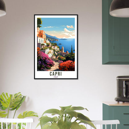 Capri Travel Print Wall Art Capri Wall Hanging Home Décor Capri Gift Art Lovers Italian Artwork Gift Print Capri Italian Landmark Poster Art