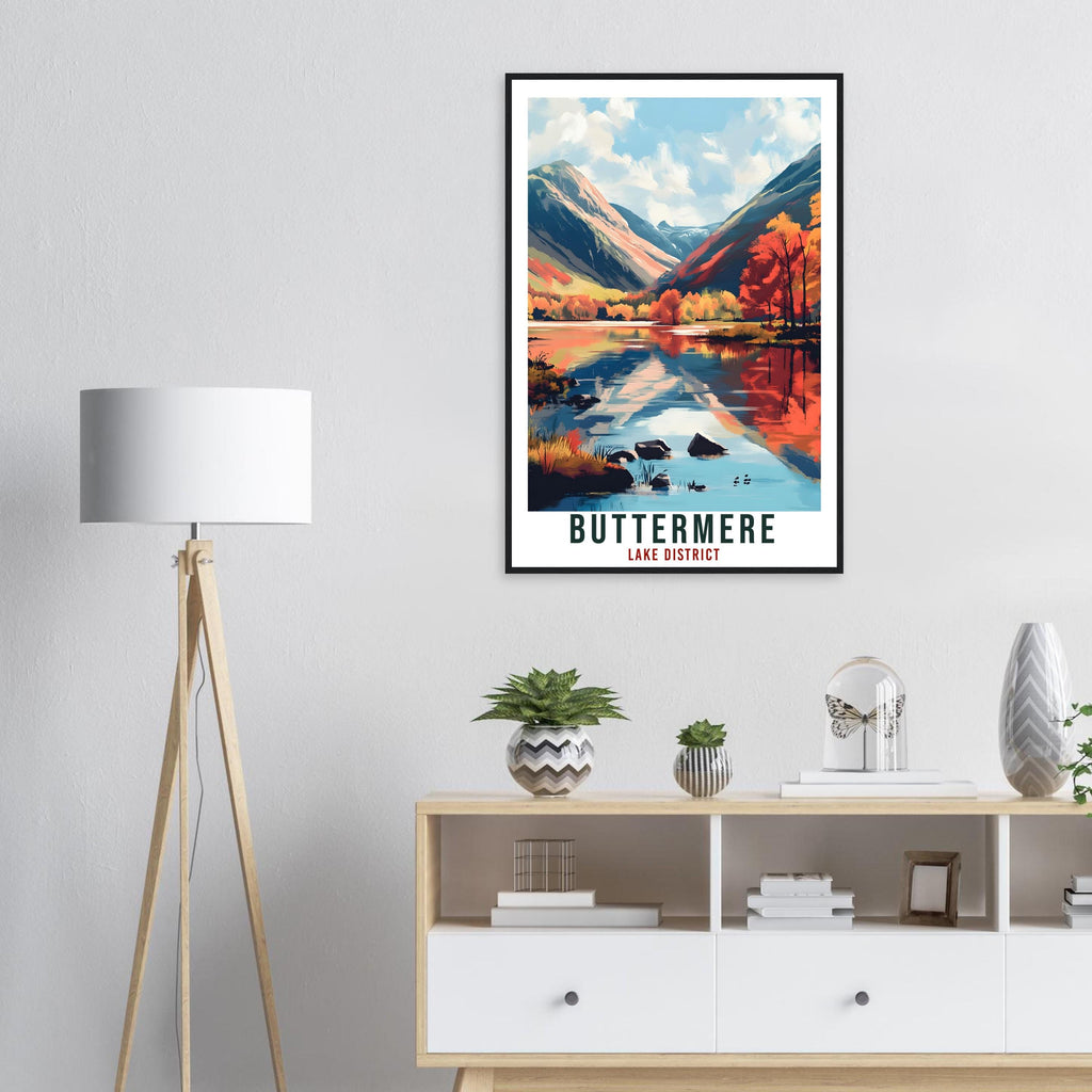 Buttermere Travel Print Lake District Decor Buttermere Wall Art Wall Hanging Art Lover Lake District Artwork Travel Poster Cumbria Travel