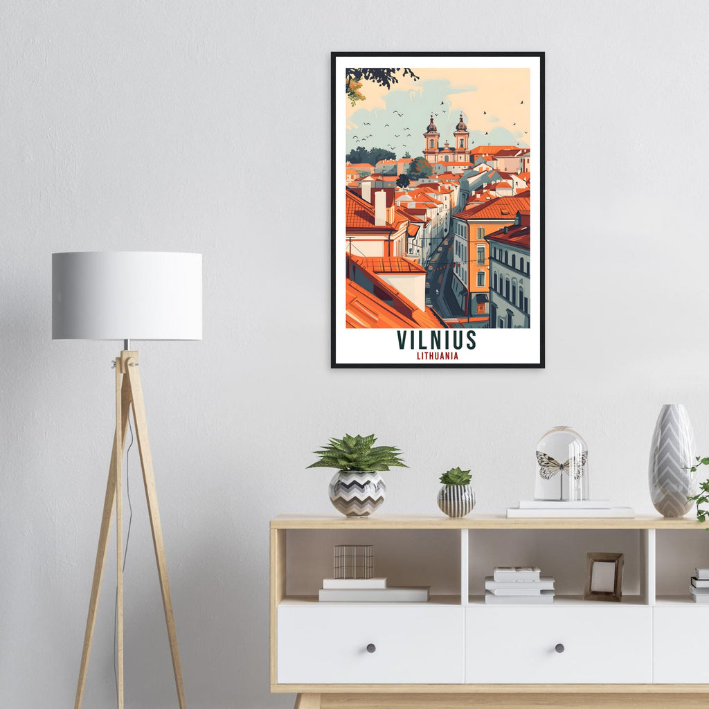 Vilnius Travel Print Lithuania Wall Art Vilnius Wall Hanging Home Décor Gift Art Lovers Lithuania Artwork Gift Print Vilnius Landmark Poster