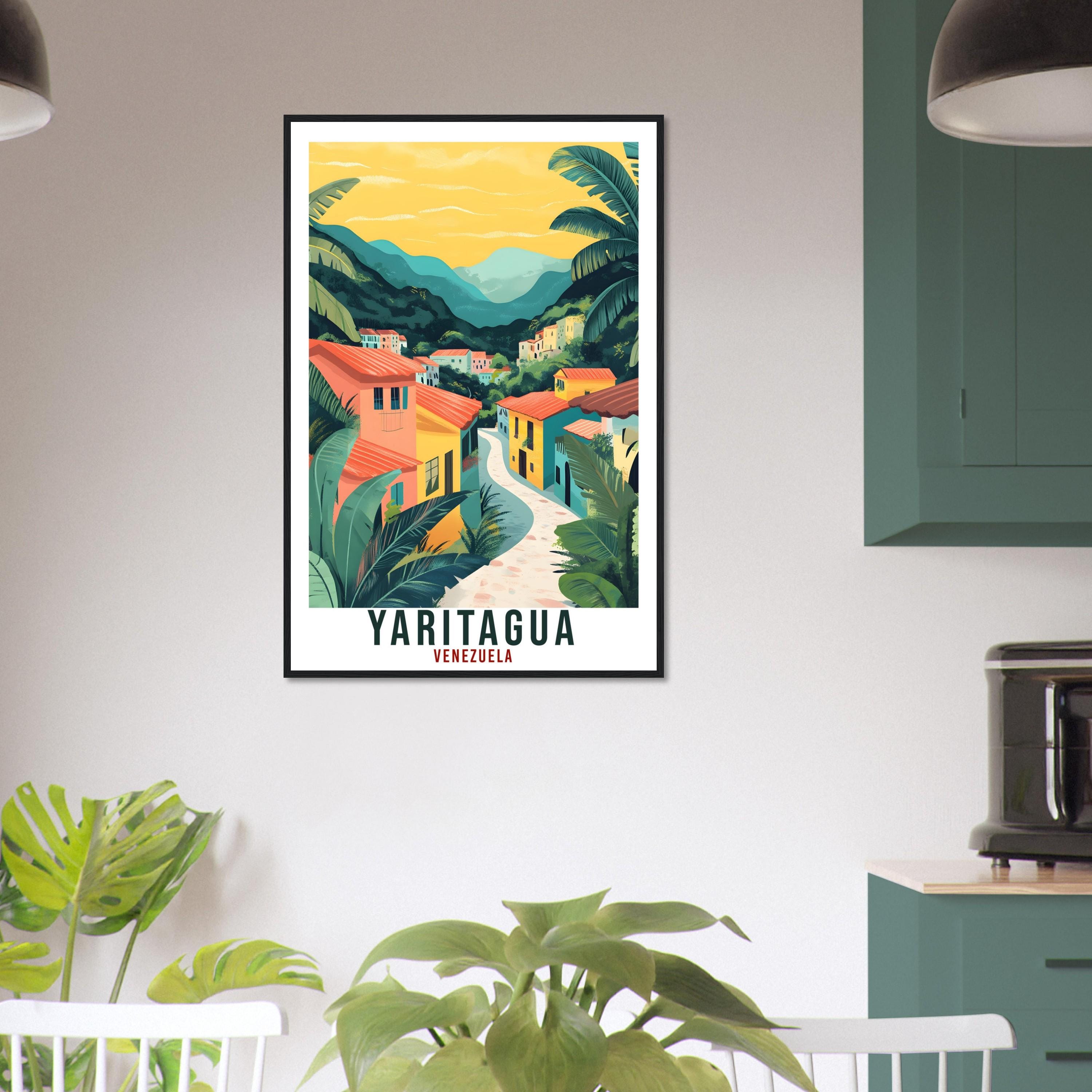 Yaritagua Travel Print Venezuela Home Decor Wall Art Gift Wall Hanging Art Lover Yaritagua Venezuelan Artwork Travel Poster Travel Gift