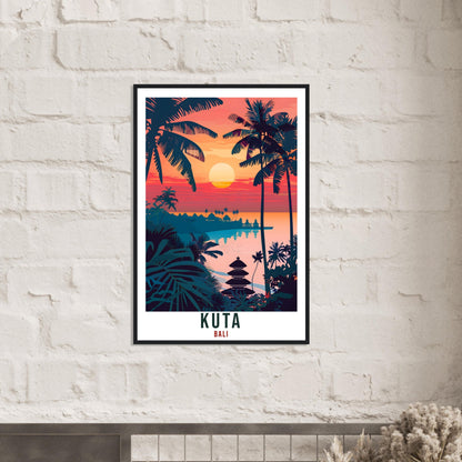 Kuta Bali Travel Print Bali Wall Art Wall Hanging Home Décor Kuta Gift Landmark Artwork Travel Art Lovers Indonesia Kuta Travel Poster