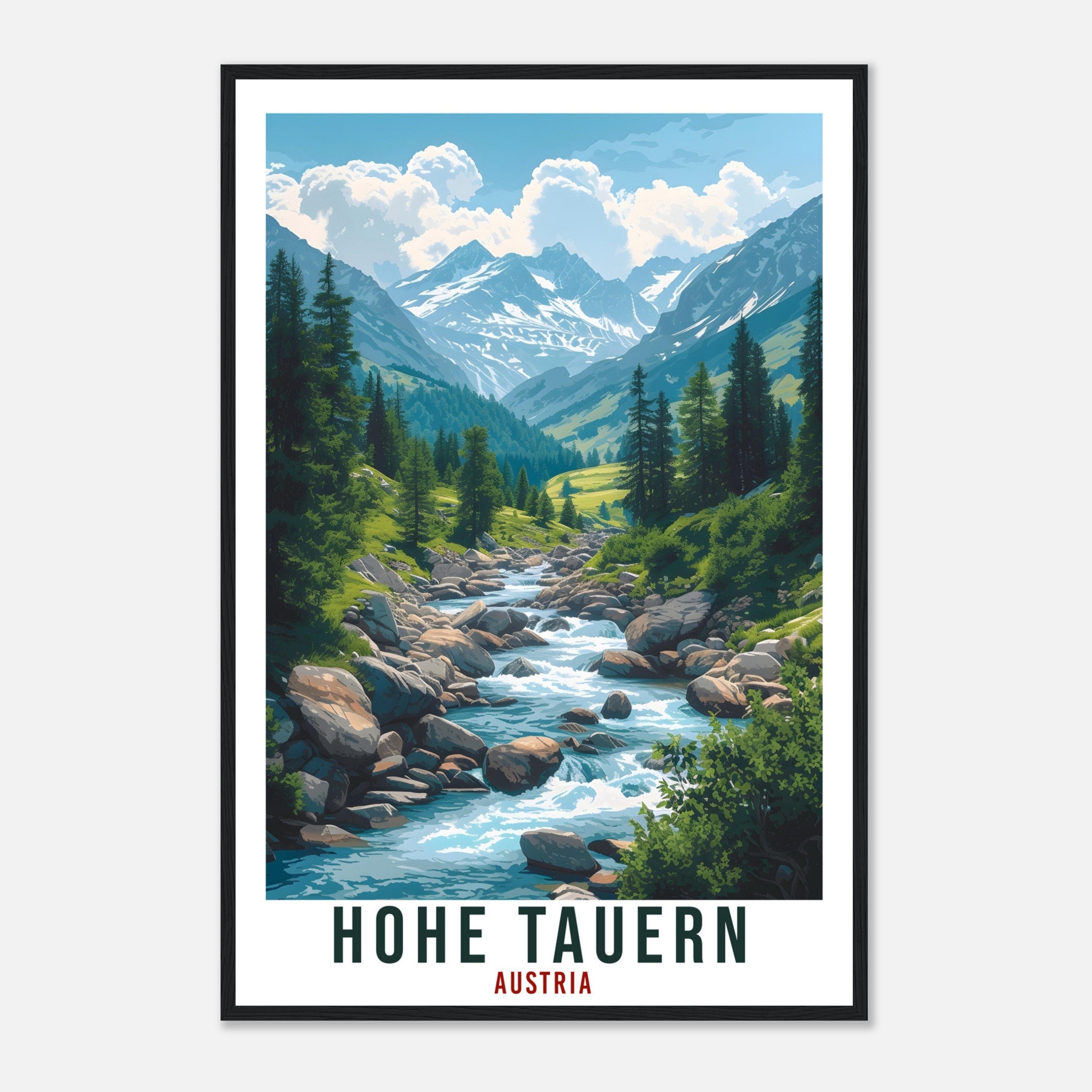 Hohe Tauern Travel Print Austria Decor Austrian Wall Art Gift Wall Hanging Art Lover Austria Artwork Hohe Tauern National Park Travel Poster