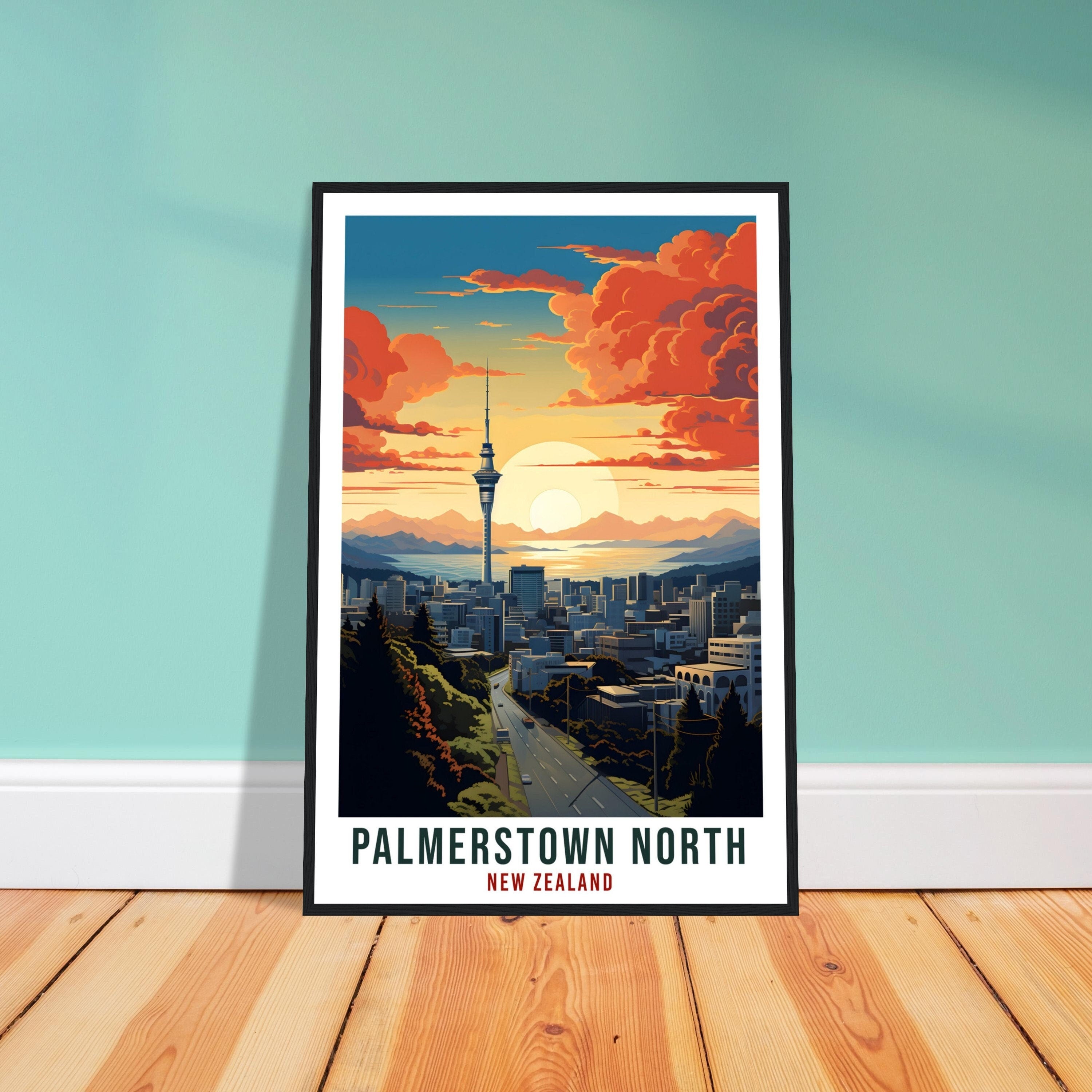 Palmerstown North Travel Print Wall Art Palmerstown North New Zealand City Artwork Art Gift Palmerstown North Travel Poster New Zealand