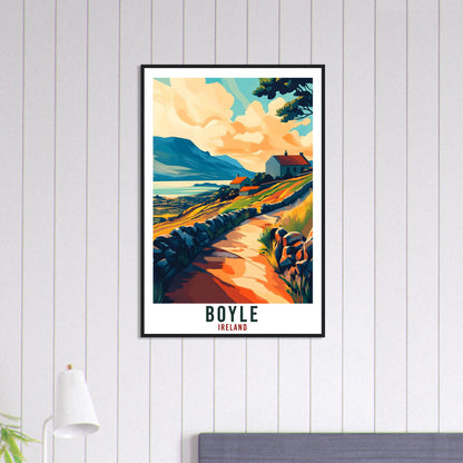 Boyle Travel Print Ireland Home Decor Boyle Wall Art Wall Hanging Art Lover Irish Artwork Travel Poster Boyle Ireland Travel Art Roscommon