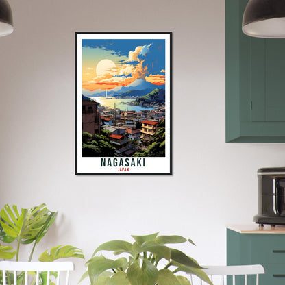 Nagasaki Travel Print Japan Home Decoration Wall Art Gift Wall Hanging Art Lover Japanese Artwork Japan Nagasaki Travel Poster City Print