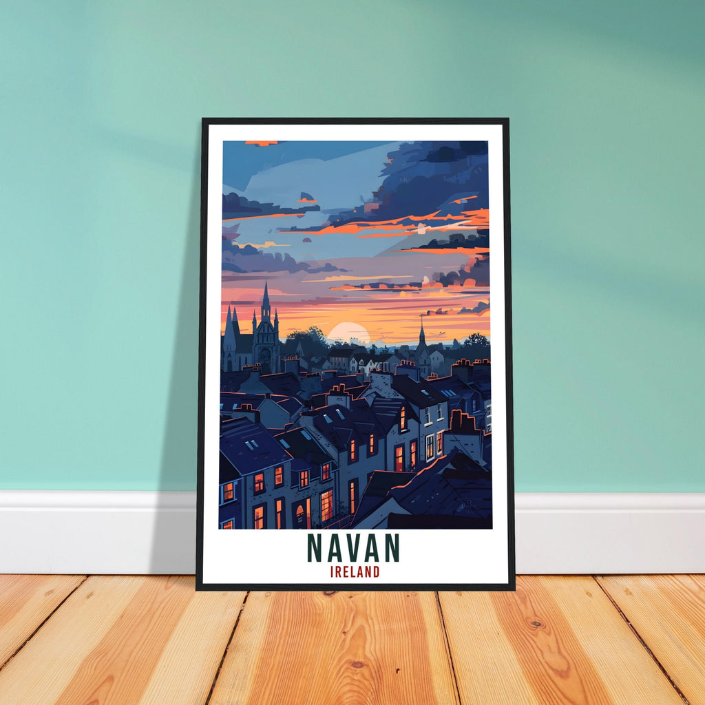 Navan Travel Print Ireland Wall Art Wall Hanging Home Living Décor Navan Gift Art Lovers Gift Meath Irish Artwork Gift Ireland Travel Poster