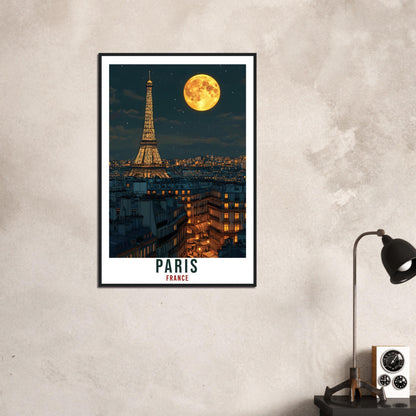 Paris Travel Print Eiffel Tower At Night Home Decor Paris Wall Art Gift Wall Hanging Art Lover Paris France Artwork Travel Poster Travel Art