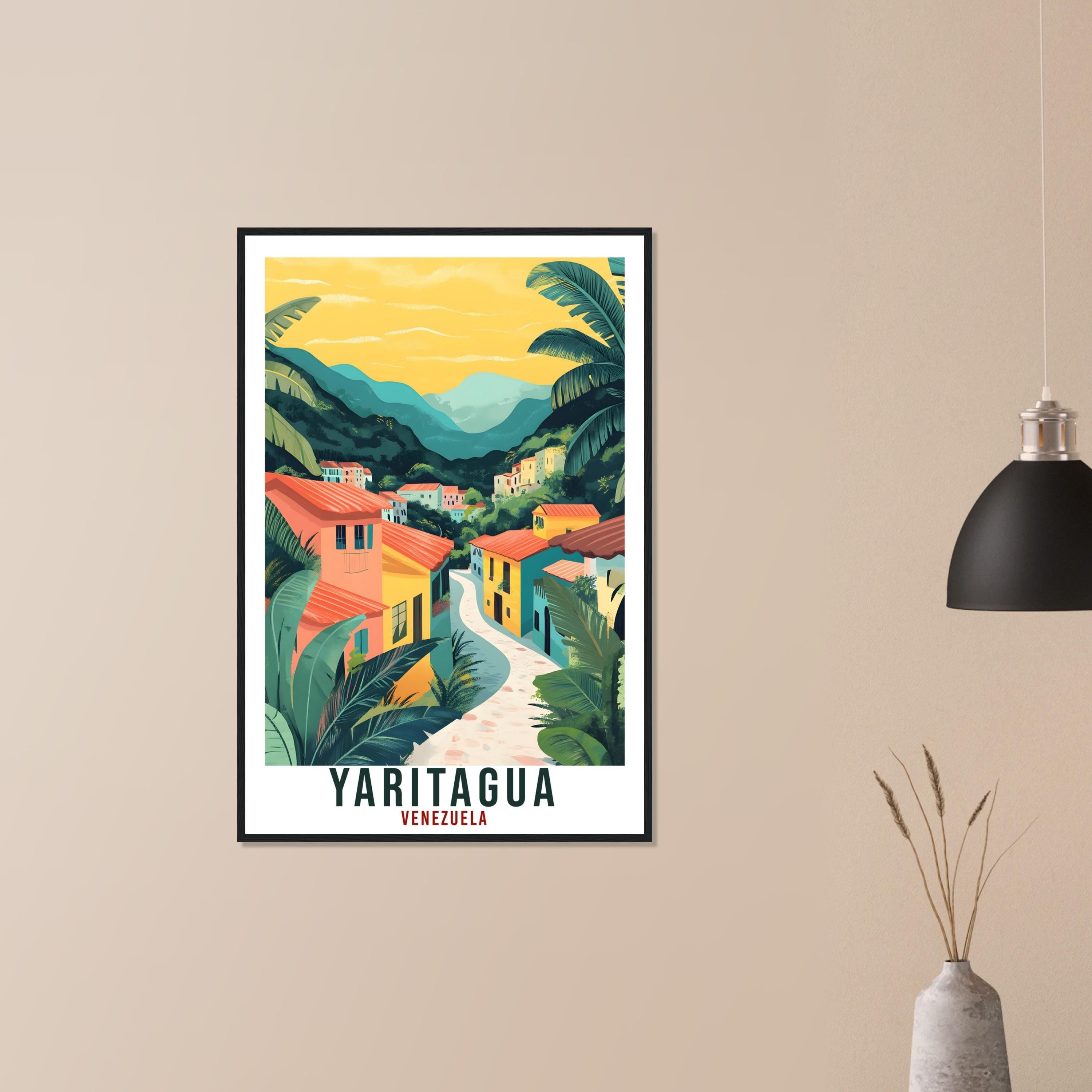 Yaritagua Travel Print Venezuela Home Decor Wall Art Gift Wall Hanging Art Lover Yaritagua Venezuelan Artwork Travel Poster Travel Gift