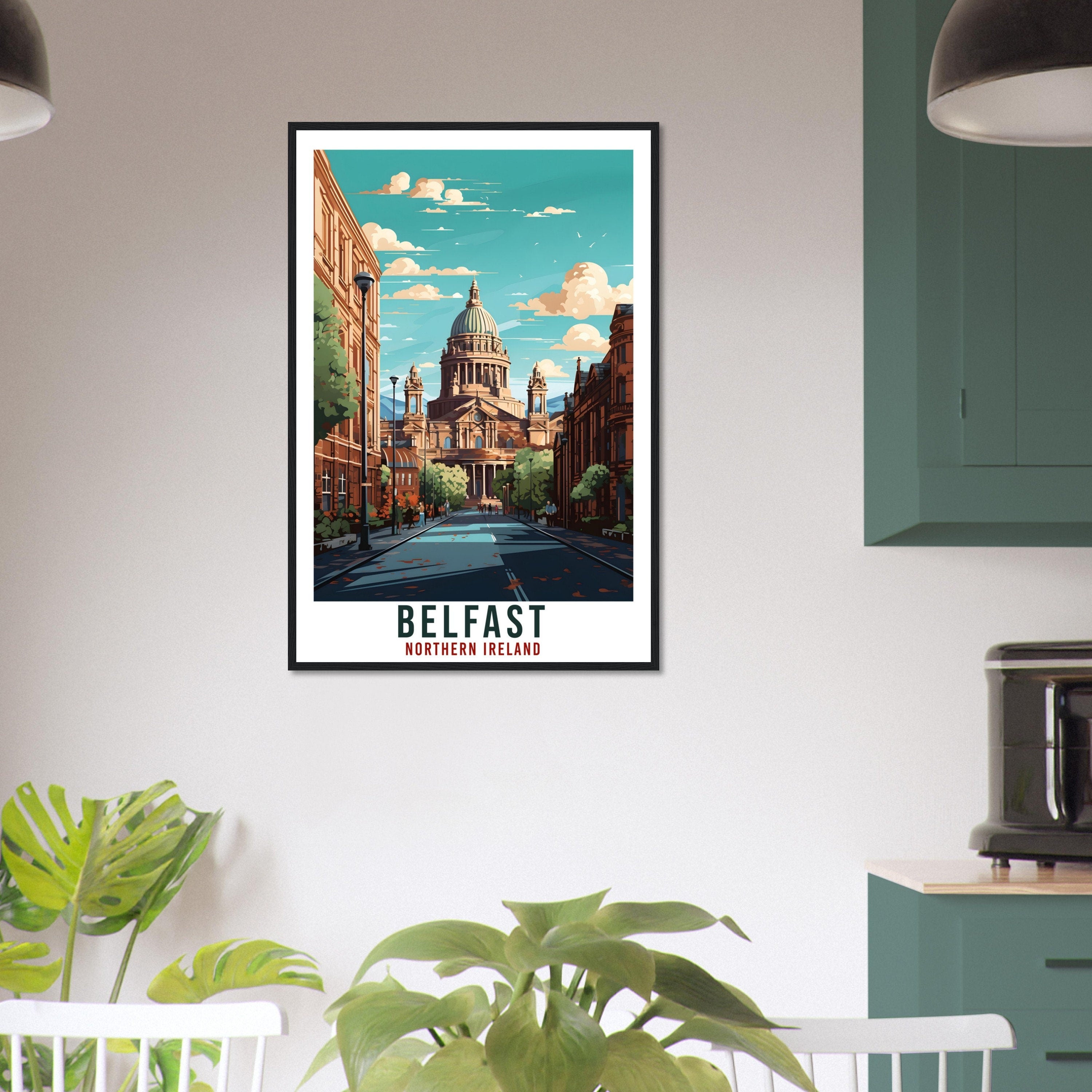 Belfast Travel Print Northern Ireland Home Decoration Belfast City Wall Art Gift Wall Hanging Art Lover Irish Artwork Ireland Travel Poster
