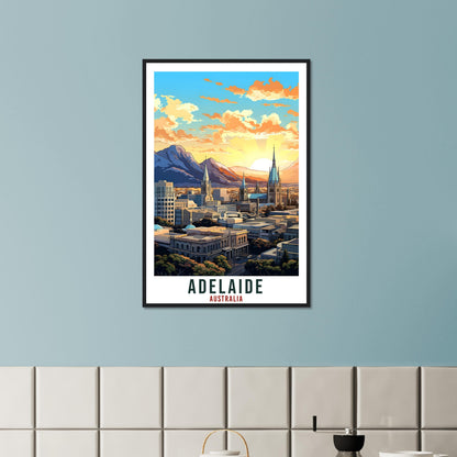 Adelaide Travel Poster Wall Art Adelaide Australia Home Décor Artwork Wall Hanging Art Gift Adelaide Travel Print Australian Art Lovers Gift