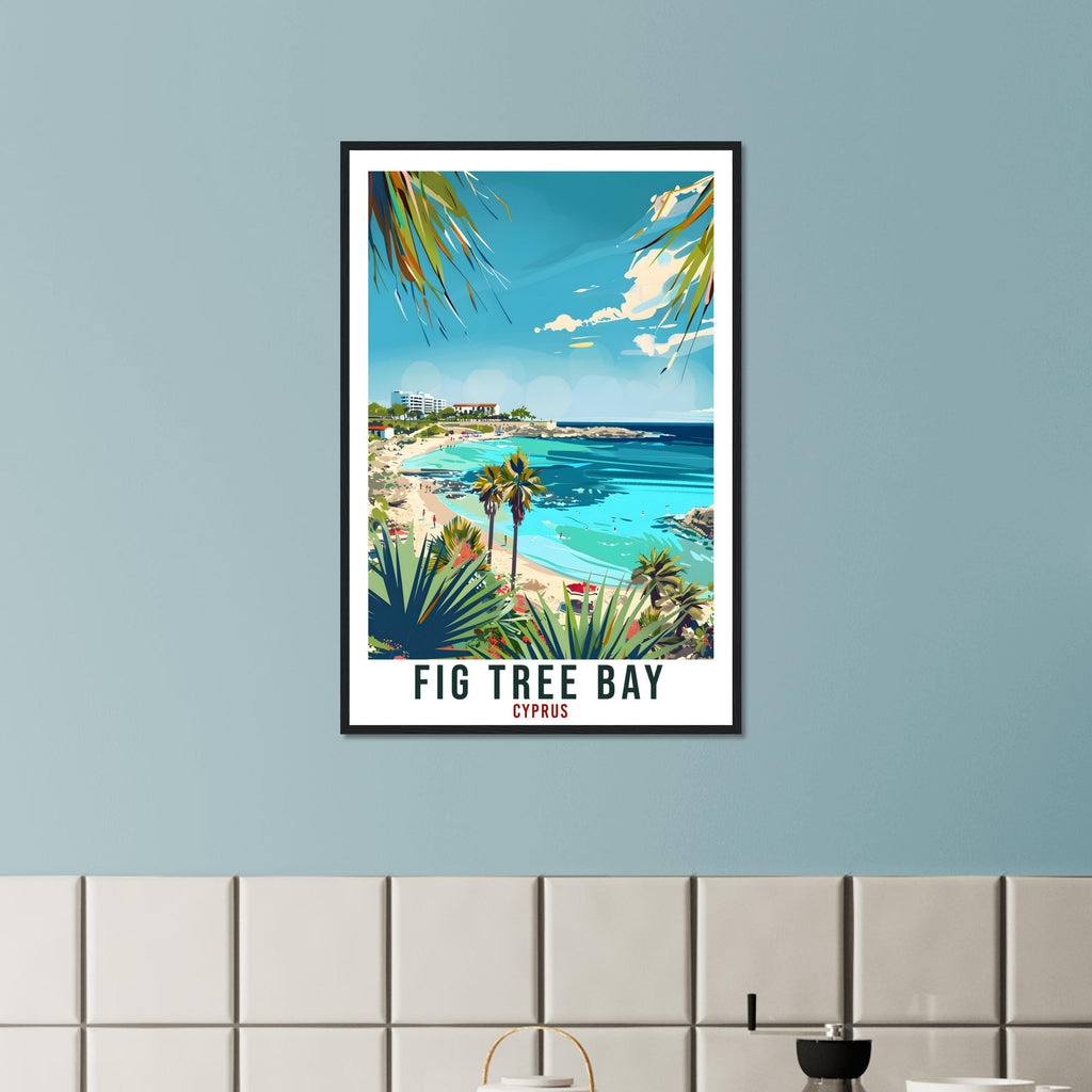 Fig Tree Bay Cyprus Travel Print Cyprus Wall Art Wall Hanging Home Décor Fig Tree Bay Gift Cyprus Artwork Gift Cyprus Holiday Travel Poster