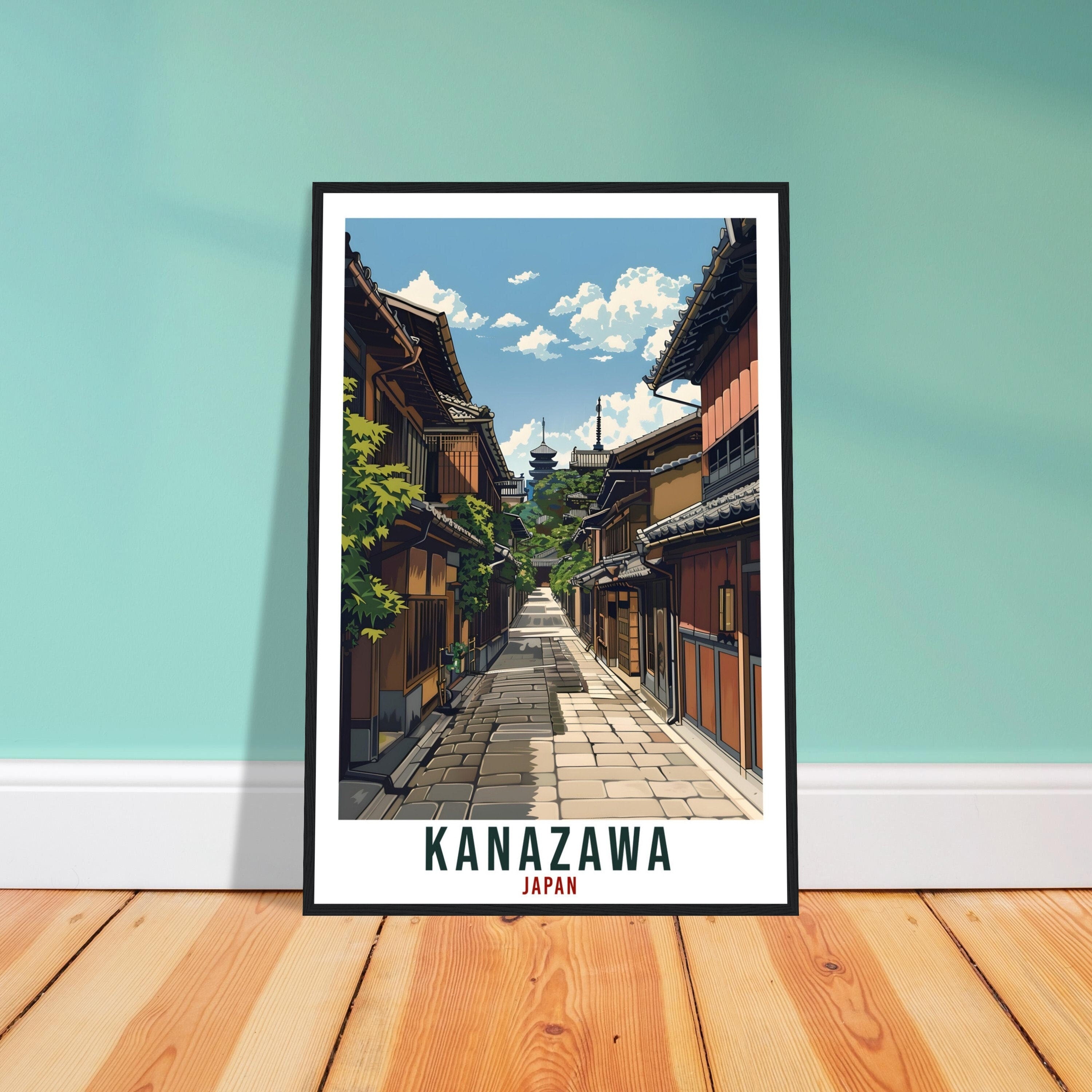 Kanazawa Travel Print Japan Home Decoration Wall Art Gift Wall Hanging Art Lover Japanese Artwork Japan Kanazawa Travel Poster City Print