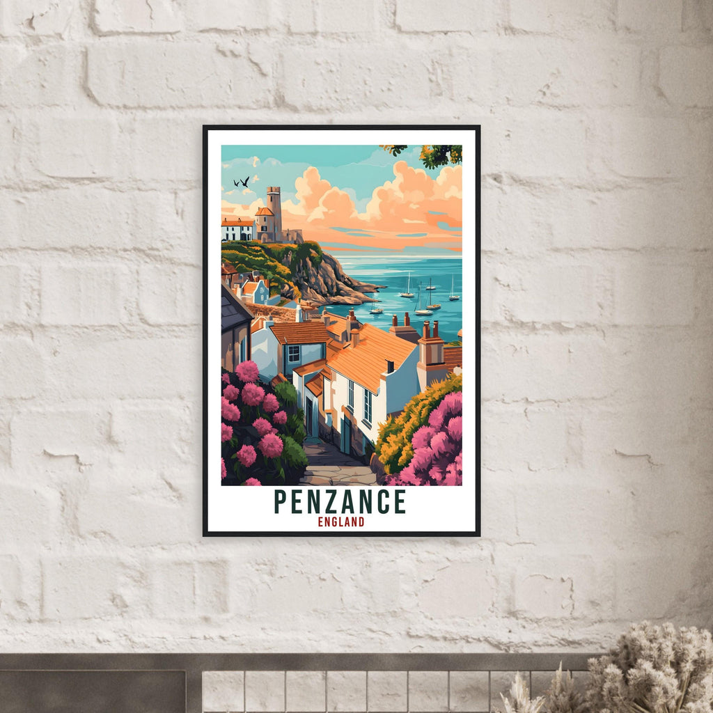 Penzance Cornwall Travel Print England Home Decor Penzance Wall Art Gift Wall Hanging Art Lover Penzance England Artwork Travel Poster Art