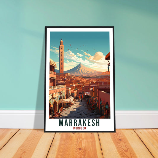 Marrakesh Morocco Travel Print Wall Art Wall Hanging Home Décor Marrakesh Gift Art Lovers Morocco Artwork Gift Print African Landmark Poster