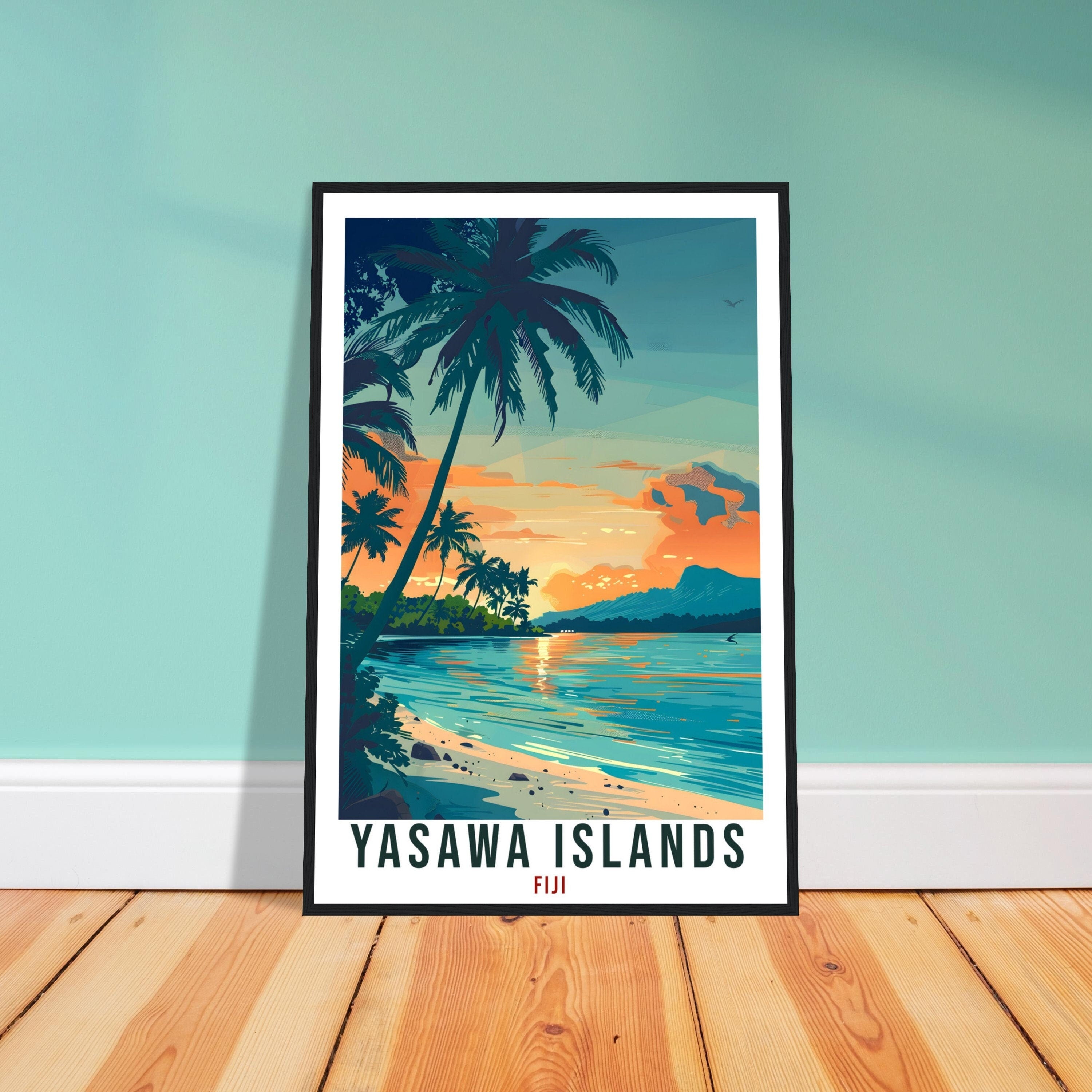 Yasawa Islands Fiji Travel Print Fiji Wall Art Wall Hanging Home Décor Yasawa Gift Fiji Islands Artwork Travel Art Fijian Travel Poster