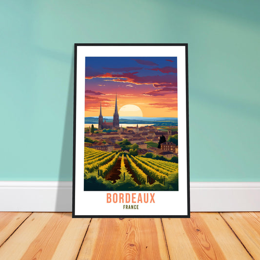 Bordeaux France Travel Poster Wall Art Bordeaux Wall Hanging Home Décor France Gift Art Lovers Vineyard Art Lover Gift Bordeaux France Print
