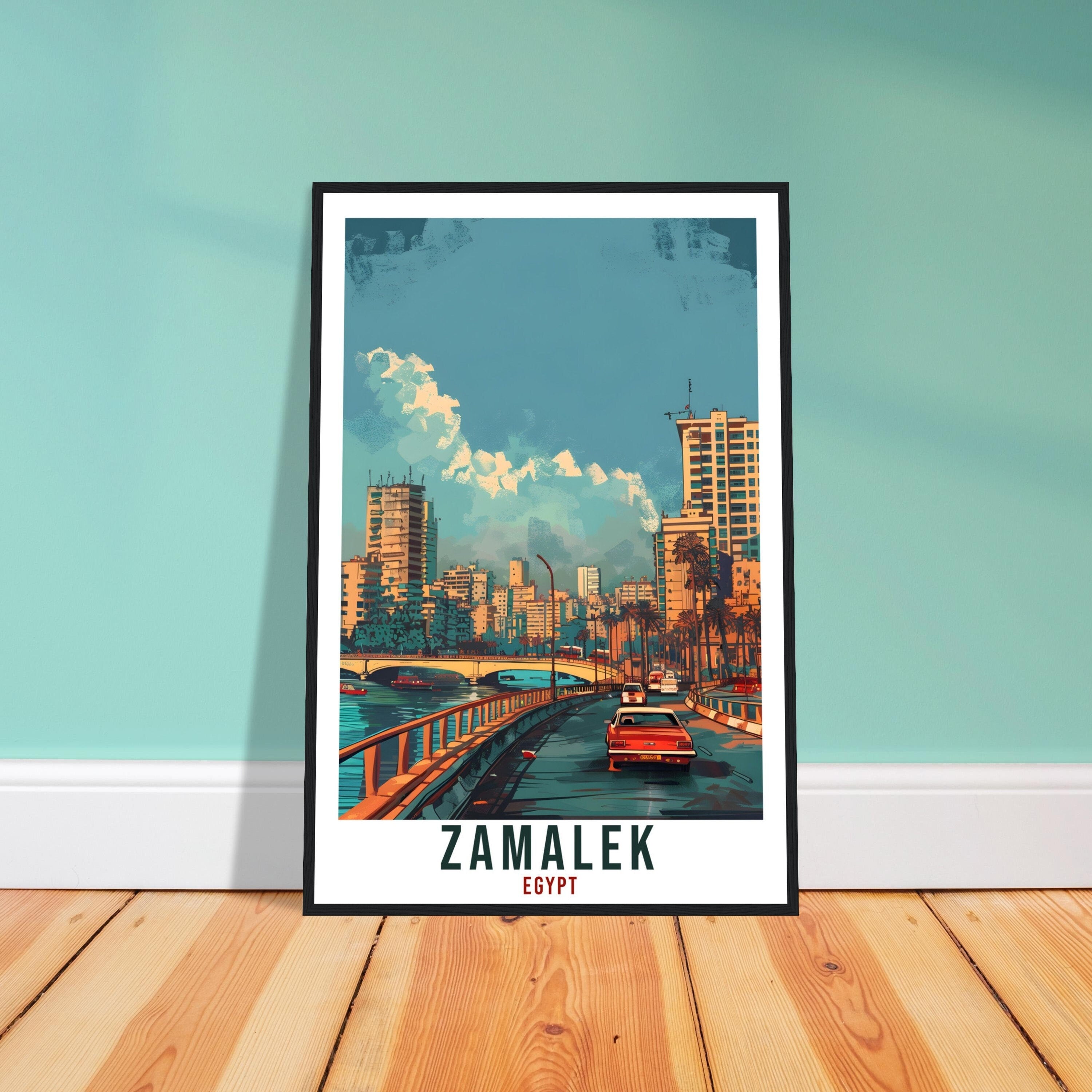 Zamalek Egypt Travel Print Zamalek Wall Art Wall Hanging Home Décor Zamalek Gift Art Lovers Egypt Artwork Gift Print African Landmark Poster