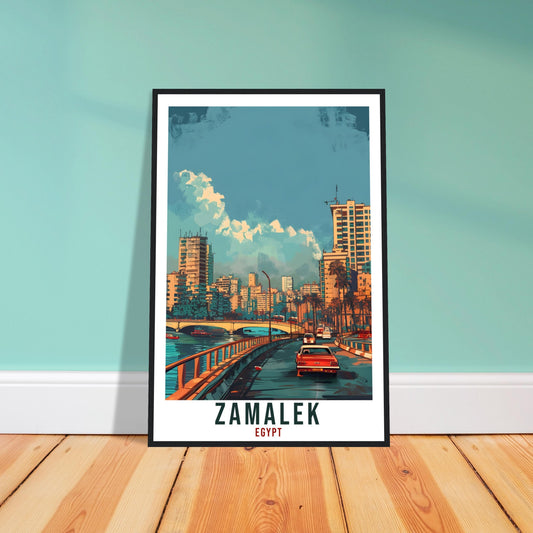 Zamalek Egypt Travel Print Zamalek Wall Art Wall Hanging Home Décor Zamalek Gift Art Lovers Egypt Artwork Gift Print African Landmark Poster