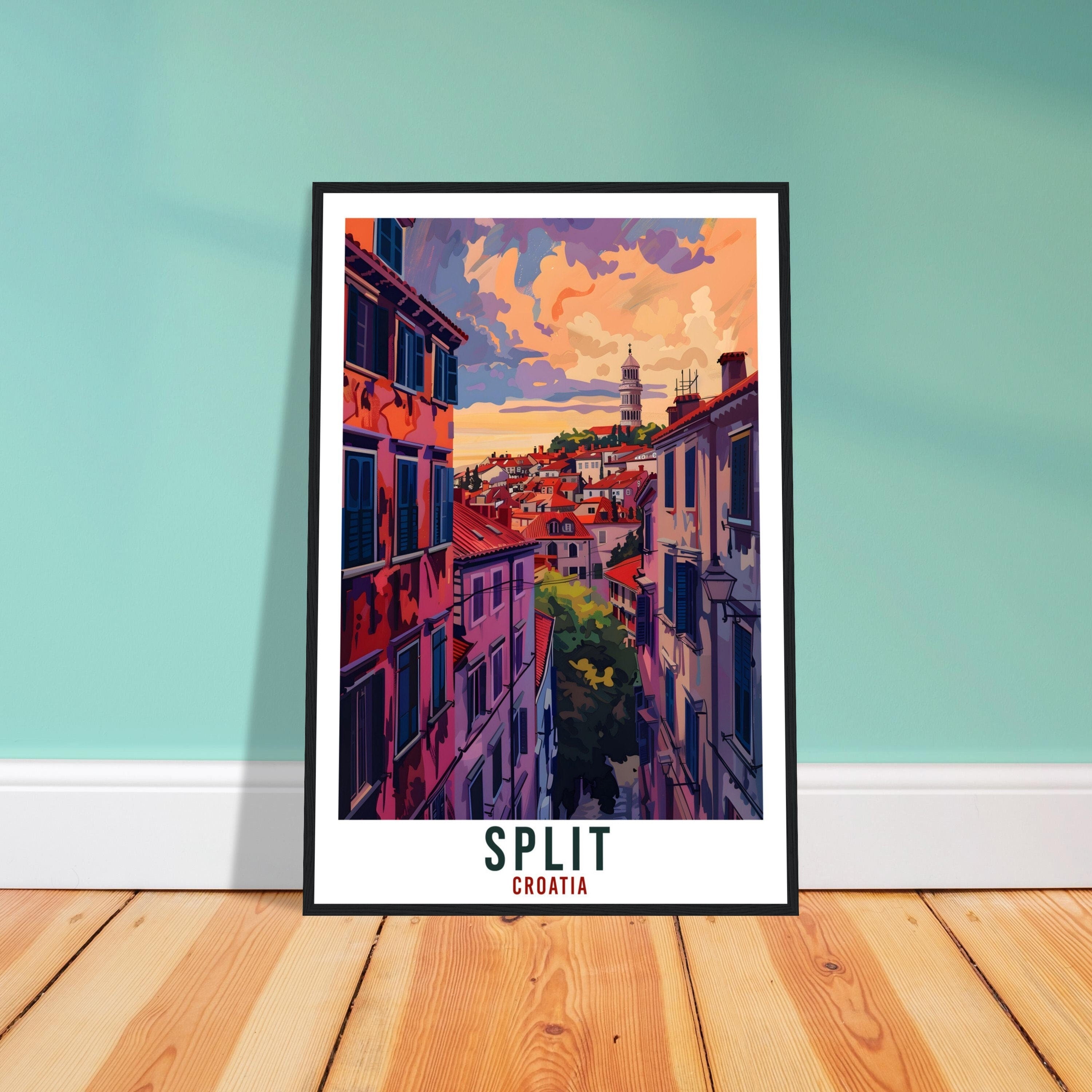 Split Travel Print Croatia Wall Art Wall Hanging Home Décor Split Gift Croatian Landmark Artwork Gift Split Croatia Holiday Travel Poster