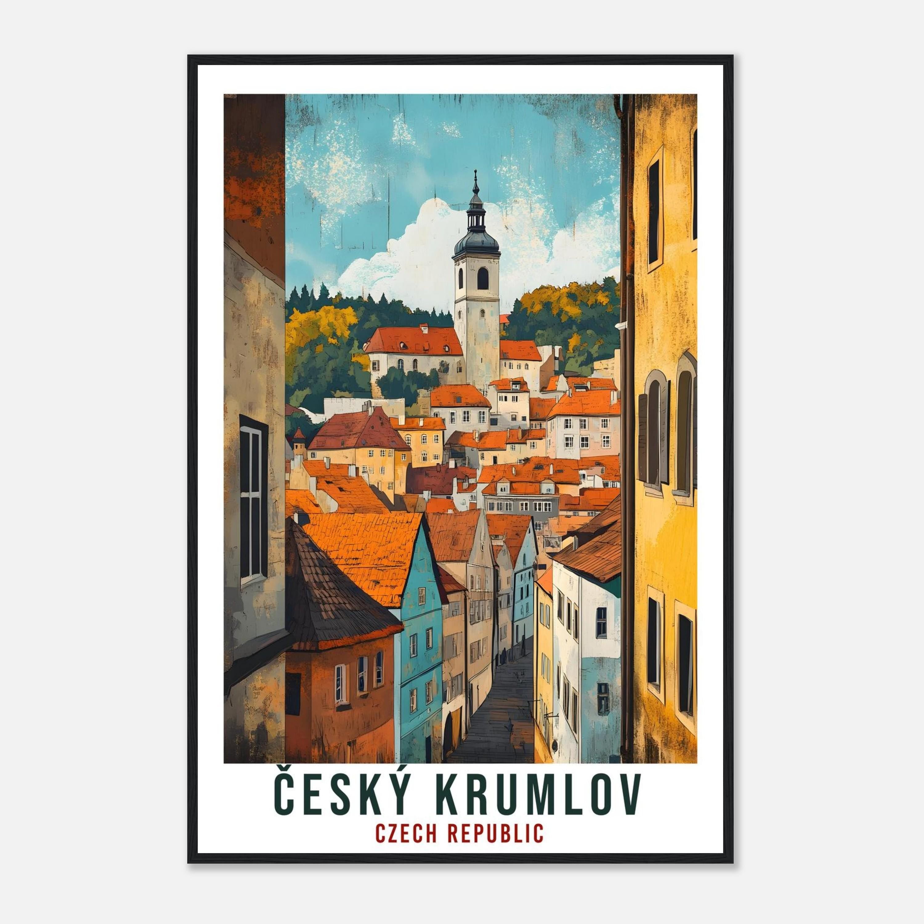 Český Krumlov Travel Print Czech Republic Home Decor Wall Art Gift Wall Hanging Art Lover Český Krumlov Czechia Artwork Travel Poster Art