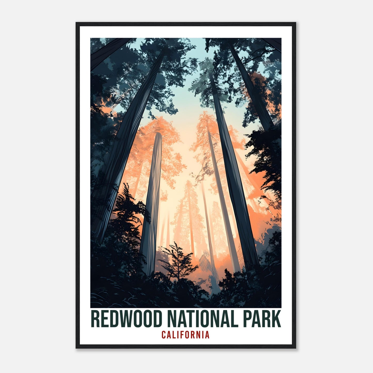 Redwood National Park California USA Travel Print Wall Art Wall Hanging Home Décor Alajuela Gift Travel Art USA Artwork Travel Poster