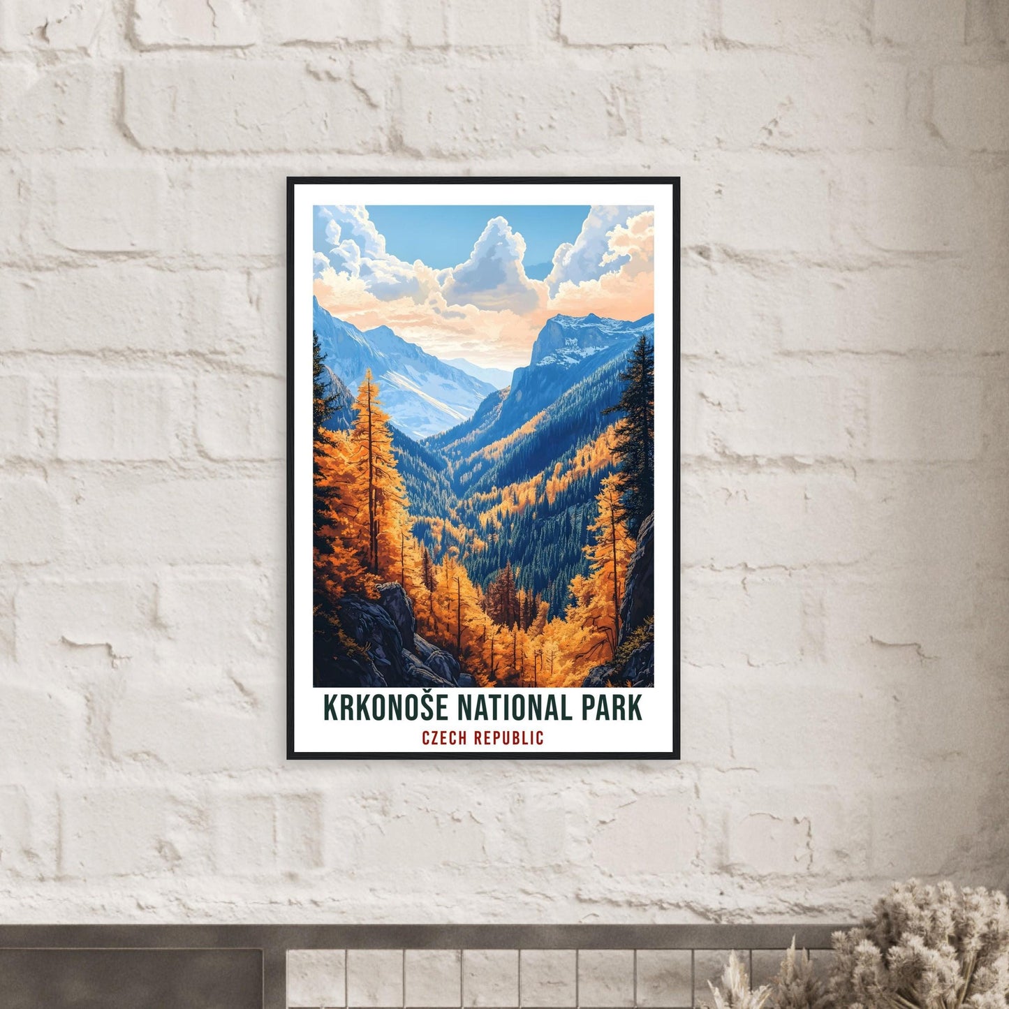 Krkonoše National Park Travel Print Czechia Home Decor Wall Art Gift Wall Hanging Art Lover Krkonoše Czech Republic Artwork Travel Poster