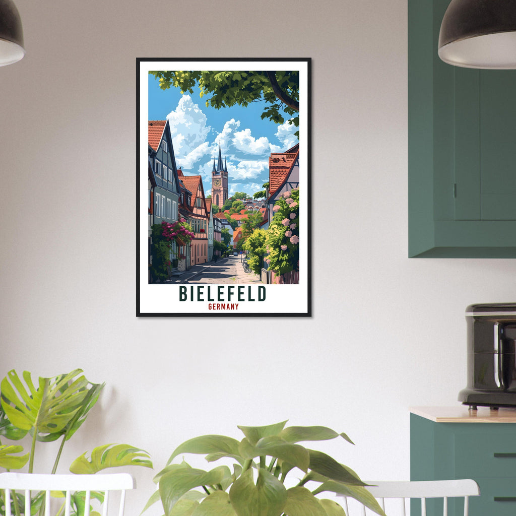Bielefeld Travel Print Germany Home Decoration Bielefeld German Wall Art Gift Wall Hanging Art Lover Germany Artwork Bielefeld Travel Poster