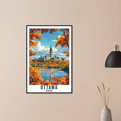 Ottawa Travel Print Canada Home Decor Ottawa Wall Art Gift Wall Hanging Art Lover Ottawa Canadian Artwork Travel Poster Ontario Artwork