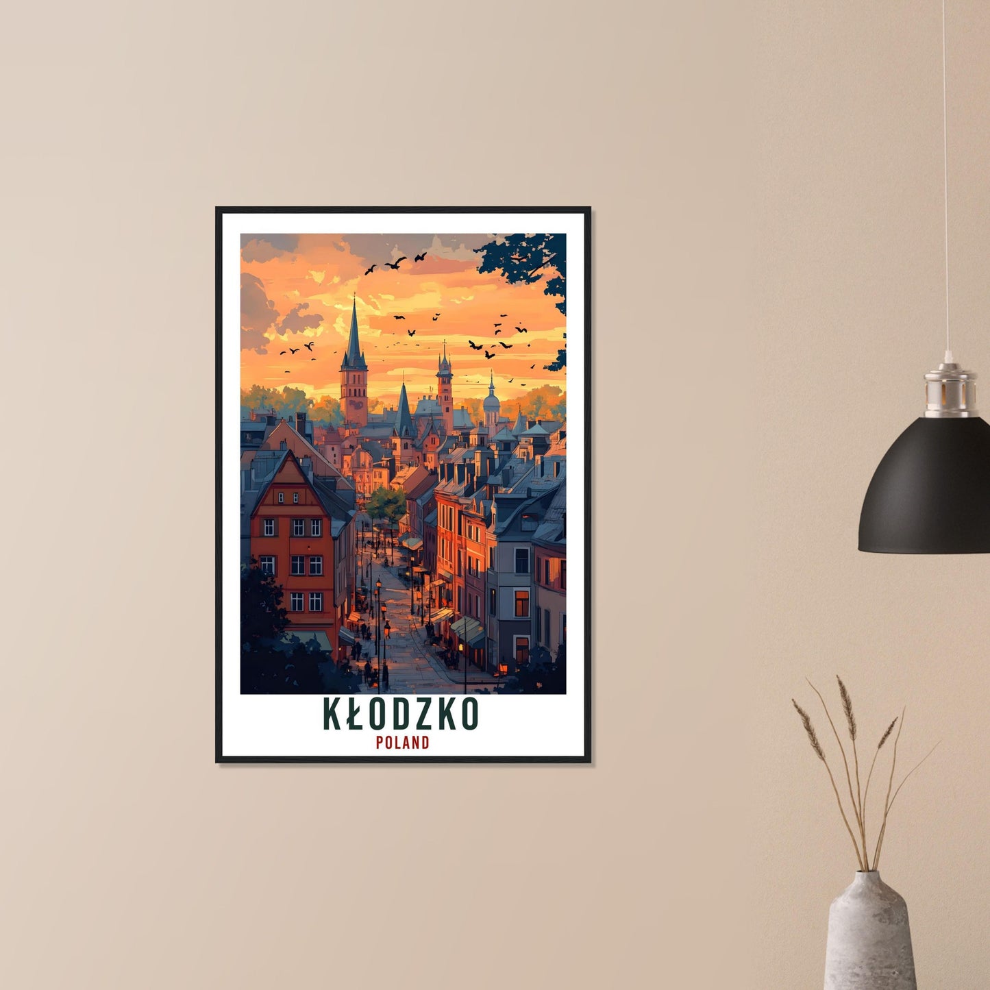 Kłodzko Travel Print Poland Home Decor Kłodzko Wall Art Gift Wall Hanging Art Lover Kłodzko Polish Artwork Travel Poster Poland Travel Art