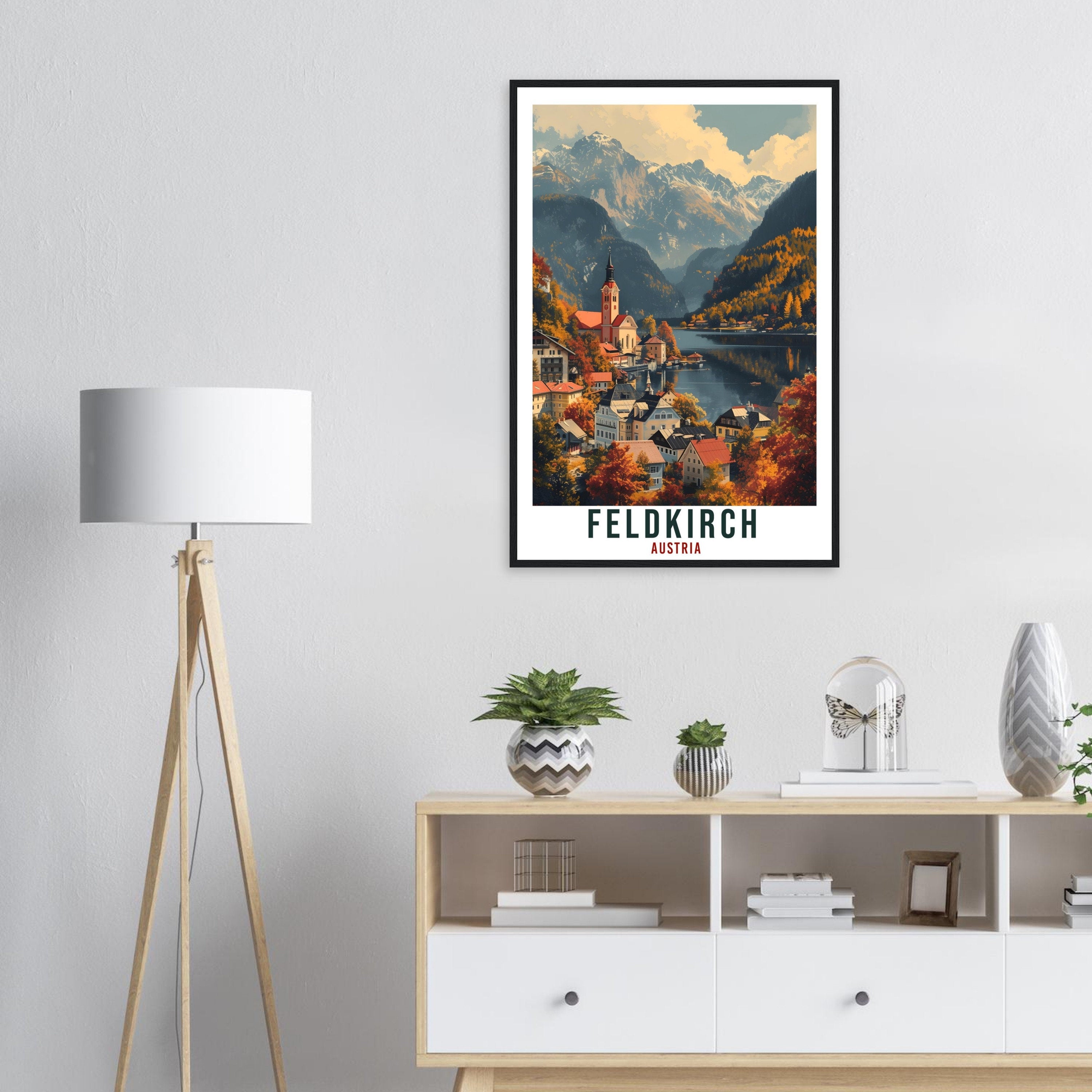 Feldkirch Travel Poster Austria Home Decor Feldkirch Austrian Wall Art Gift Wall Hanging Art Lover Austria Artwork Feldkirch Travel Print