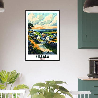 Killala Travel Print Ireland Home Decor Killala Wall Art Wall Hanging Art Lover Irish Artwork Travel Poster Killala Ireland Travel Art Gift