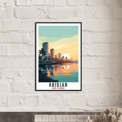 Abidjan Cote D'Ivoire Travel Print Wall Art Wall Hanging Home Décor Abidjan Gift Art Lovers Cote D'Ivoire Artwork Gift Print African Poster