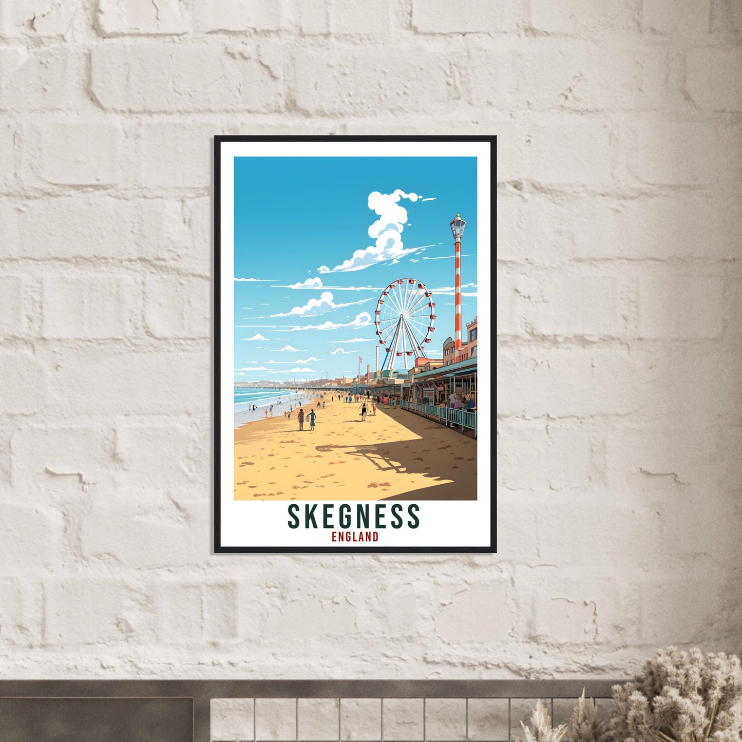 Skegness Travel Print Wall Art Wall Hanging Home Living Décor Skegness Gift Art Lovers Gift UK Artwork Gift Print England Travel Poster