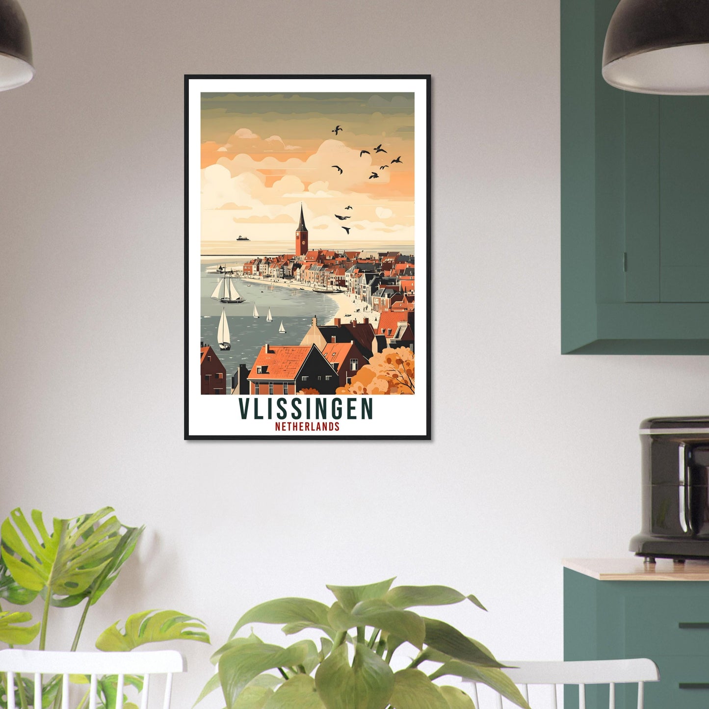 Vlissingen Travel Print Netherlands Decor Vlissingen Wall Art Gift Wall Hanging Vlissingen Dutch Artwork Travel Poster Holland Travel Art