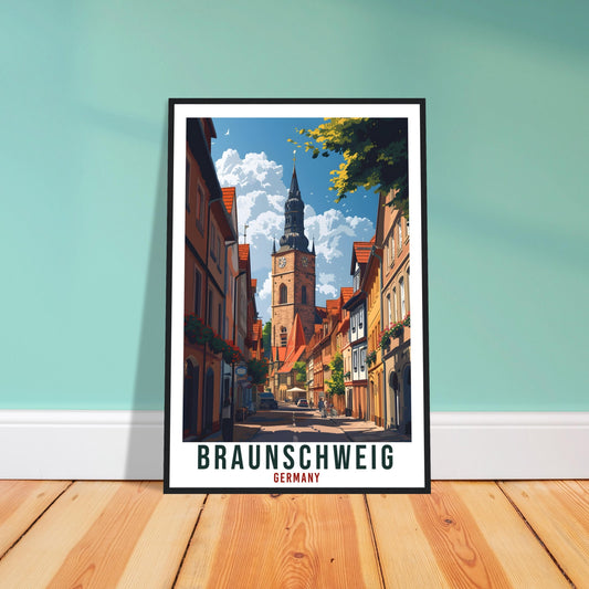 Braunschweig Gift Travel Print Germany Home Decor German Wall Art Gift Wall Hanging Art Lover Germany Artwork Braunschweig Travel Poster
