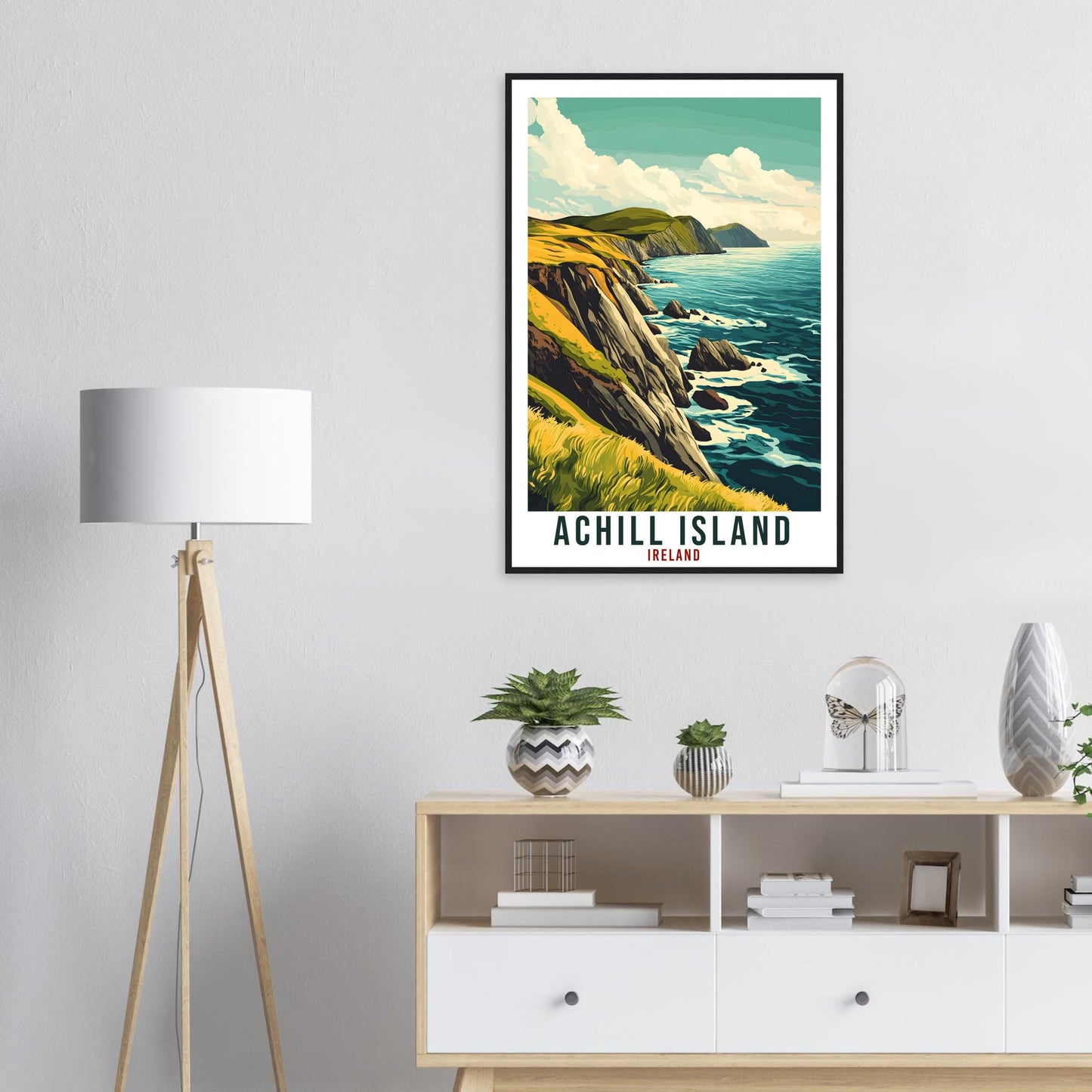 Achill Island Travel Print Ireland Home Decor Achill Island Wall Art Gift Wall Hanging Art Lover Achill Island Irish Artwork Travel Poster