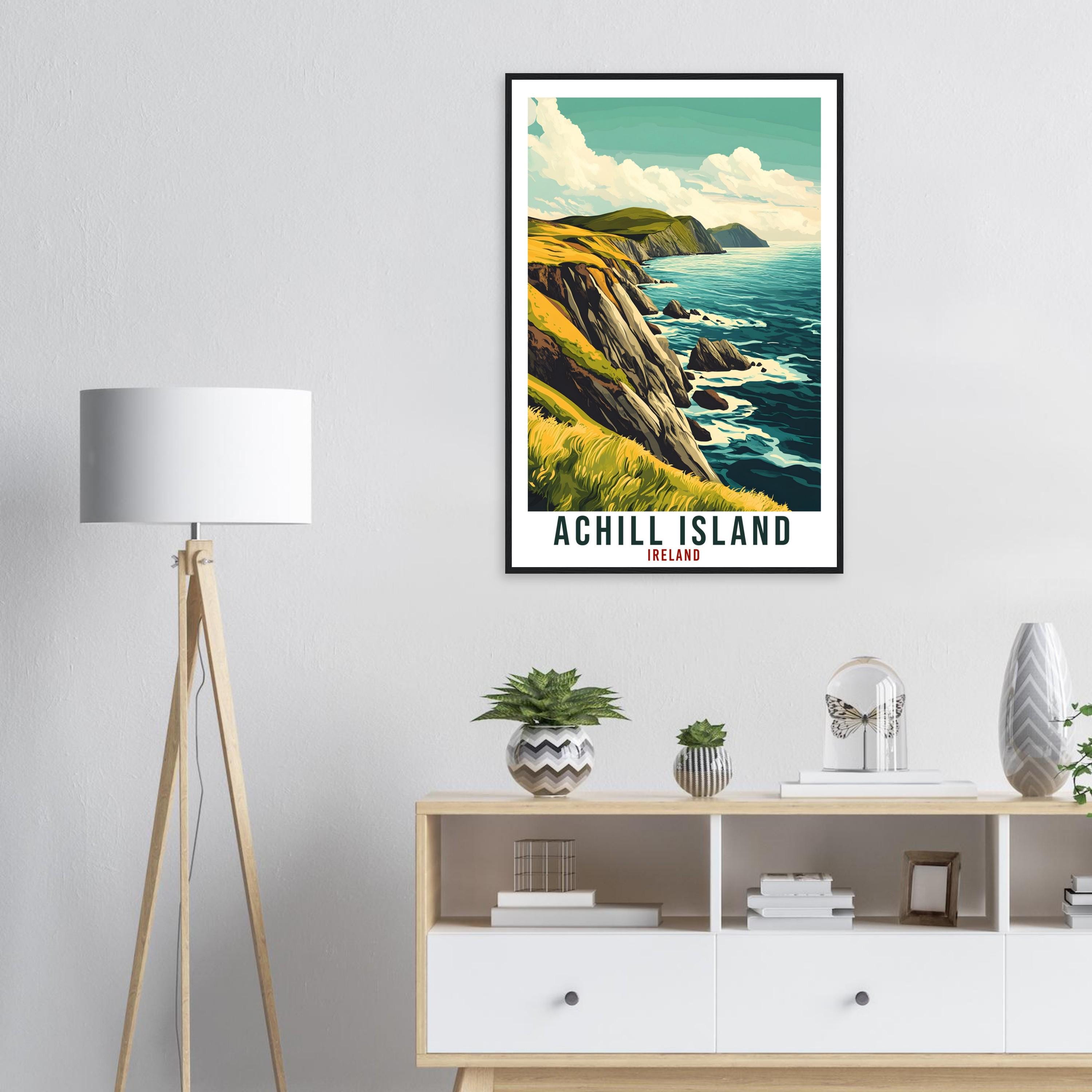 Achill Island Travel Print Ireland Home Decor Achill Island Wall Art Gift Wall Hanging Art Lover Achill Island Irish Artwork Travel Poster