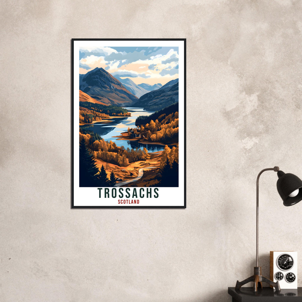 Trossachs Travel Print Scotland Home Decor Trossachs Wall Art Wall Hanging Art Lover Scotland Artwork Travel Poster Trossachs Travel Art