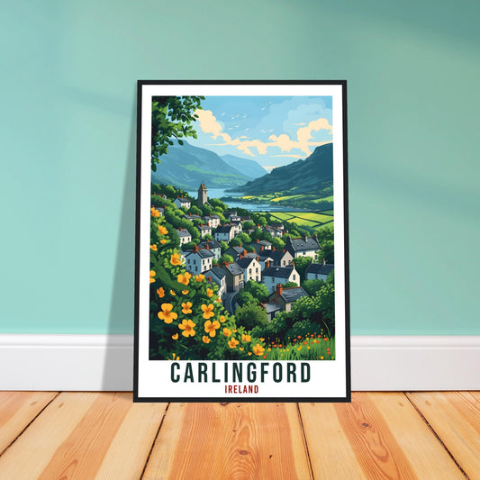 Carlingford Travel Print Ireland Home Decoration Ireland Wall Art Gift Wall Hanging Art Lover Irish Artwork Carlingford Irish Travel Poster