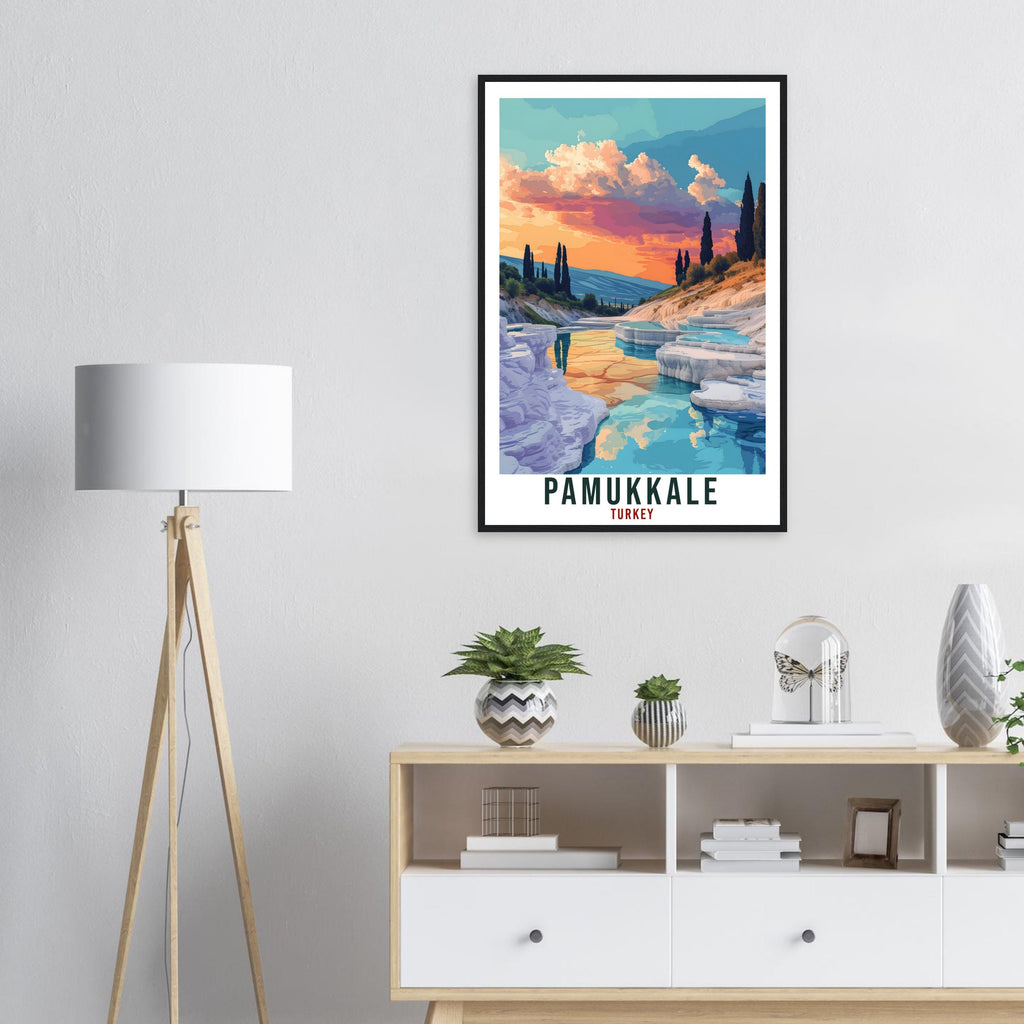 Pamukkale Travel Print Turkey Home Decor Pamukkale Turkish Wall Art Gift Wall Hanging Art Lover Turkey Artwork Pamukkale Travel Poster