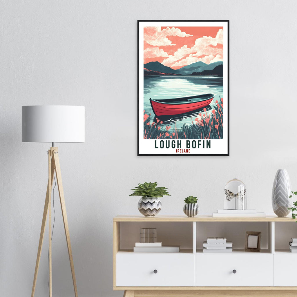 Lough Bofin Travel Print Ireland Home Decor Lough Bofin Wall Art Wall Hanging Art Lover Irish Artwork Travel Poster Ireland Travel Art