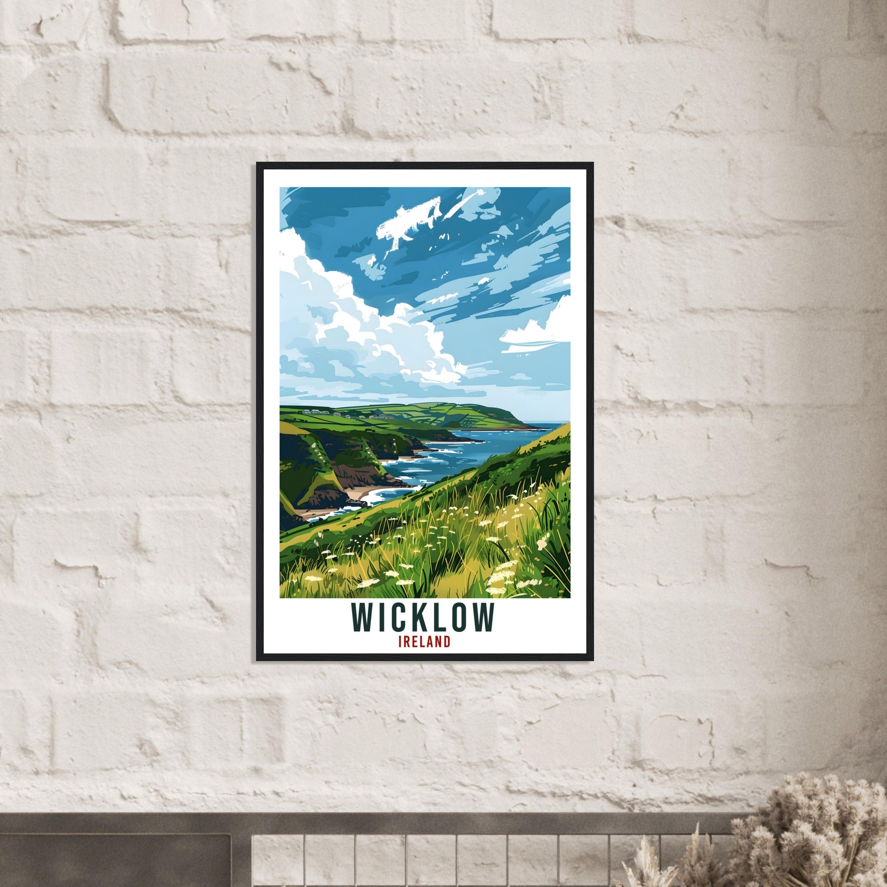 Wicklow Travel Poster Ireland Wall Art Wall Hanging Home Living Décor Wicklow Gift Art Lovers Gift Irish Artwork Gift Ireland Travel Print