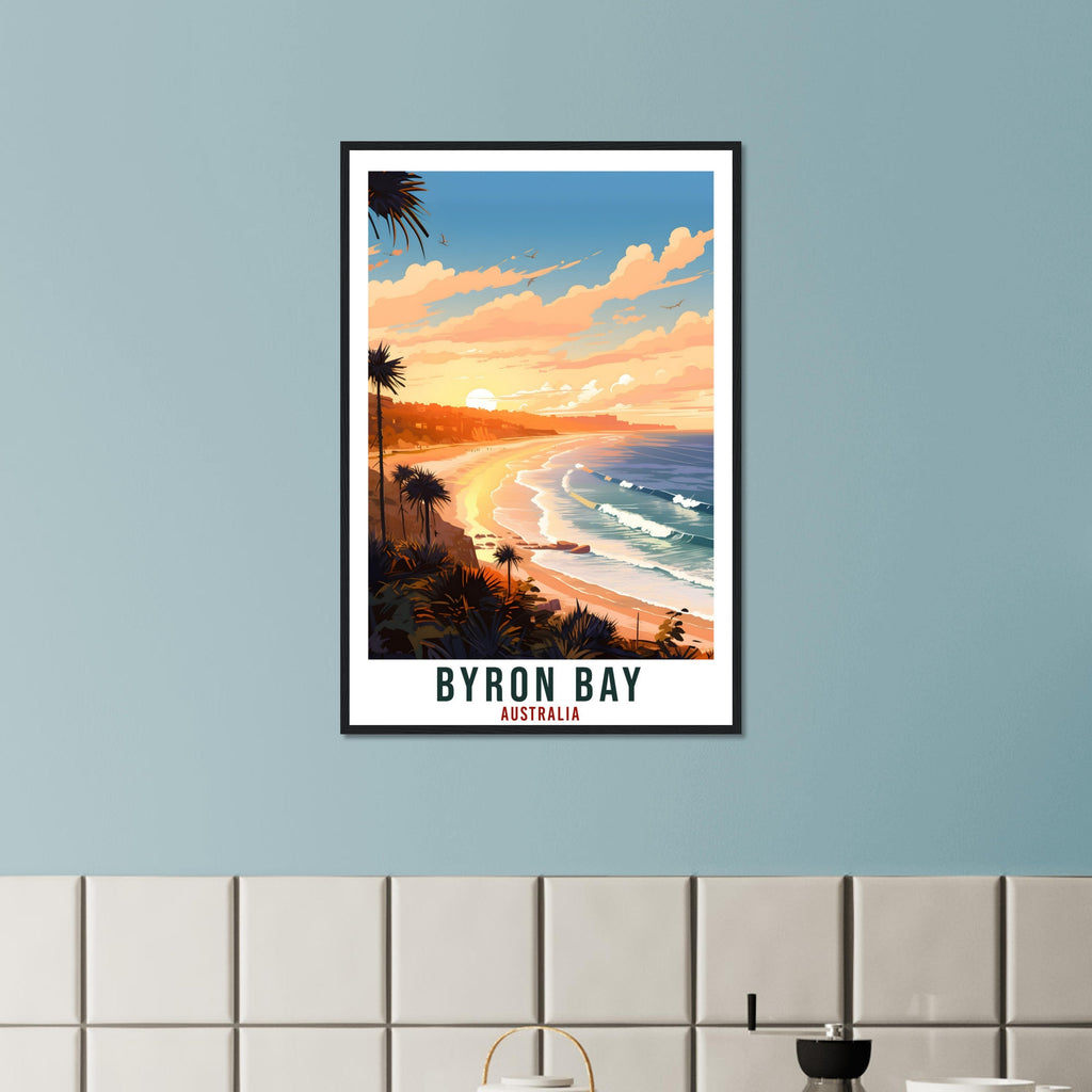 Byron Bay Beach Travel Poster Wall Art Byron Bay Australia Artwork Byron Bay Art Gifts Byron Bay Travel Print Australian Art Lovers Gift